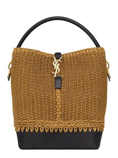 Saint Laurent 'le 37' Brown Handbag With Adjustable And Removable Shoulder Strap And Cassandre Plaqu