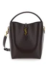 Saint Laurent 'le 37' Brown Handbag With Ysl Logo Plate And Shoulder Strap In Leather Woman In Brown