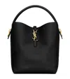 Saint Laurent Le 37 Mini Ysl Bucket Bag In Smooth Leather In Black