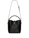 Saint Laurent Leather Le 37 Bucket Bag In Black