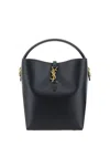 Saint Laurent Le 37 Leather Bucket Bag In Nero