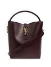 Saint Laurent Le 37 Ysl Bucket Bag In Smooth Leather In Red