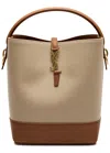 Saint Laurent Le 37 Canvas Bucket Bag In Natural