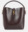 Saint Laurent Le 37 Ysl Bucket Bag In Smooth Leather In Brown