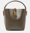 Saint Laurent Le 37 Leather Bucket Bag In Deep Musk