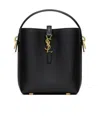 Saint Laurent Le 37 Mini Bag In Polished Leather In Black