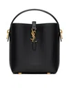 Saint Laurent Le 37 Mini Bag In Polished Leather In Black