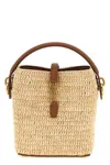 Saint Laurent Natural Le 37 Mini Bucket Bag In Sand