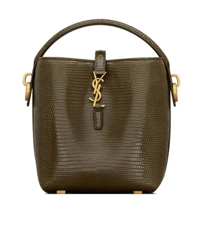Saint Laurent Le 37 Mini In Shiny Lizard