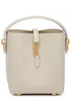 Saint Laurent Le 37 Mini Leather Bucket Bag In White