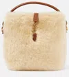 Saint Laurent Le 37 Leather-trimmed Raffia Bucket Bag In Beige