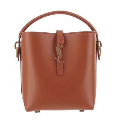Saint Laurent Le 37 Mini Shoulder Bag In Brown