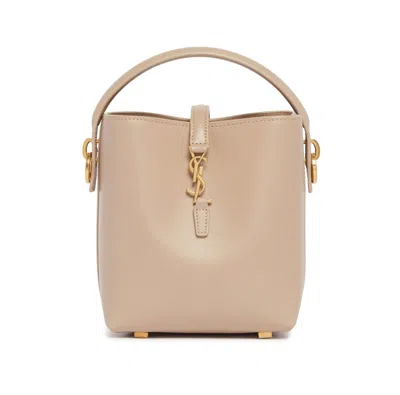 Saint Laurent Le 37 Mini Tote Bag In Beige