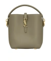 Saint Laurent Le 37 Mini In Shiny Leather In Strong Moss