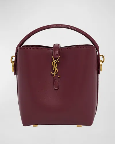SAINT LAURENT LE 37 MINI YSL BUCKET BAG IN SMOOTH LEATHER