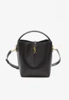 Saint Laurent Le 37 Ysl Bucket Bag In Smooth Leather In Black