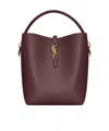 Saint Laurent Le 37 Ysl Bucket Bag In Smooth Leather In Red