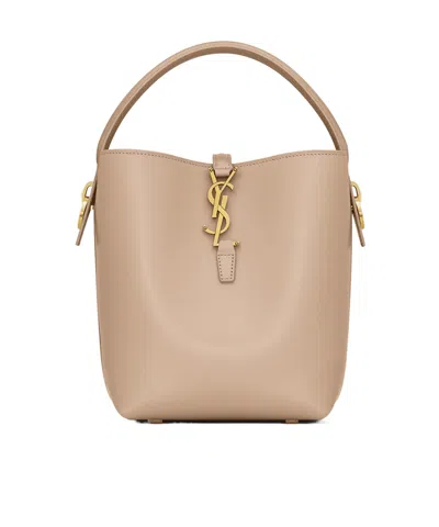 Saint Laurent Le 37 Small In Shiny Leather In Brown
