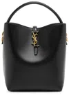 Saint Laurent Le 37 Small Leather Bucket Bag In Black