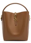 Saint Laurent Le 37 Small Leather Bucket Bag In Brown