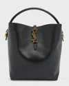 Saint Laurent Le 37 Ysl Bucket Bag In Smooth Leather In Black