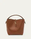 Saint Laurent Le 37 Ysl Bucket Bag In Smooth Leather In Brown