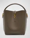Saint Laurent Le 37 Ysl Bucket Bag In Smooth Leather In Deep Musk