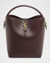 Saint Laurent Le 37 Ysl Bucket Bag In Smooth Leather In Hot Wine
