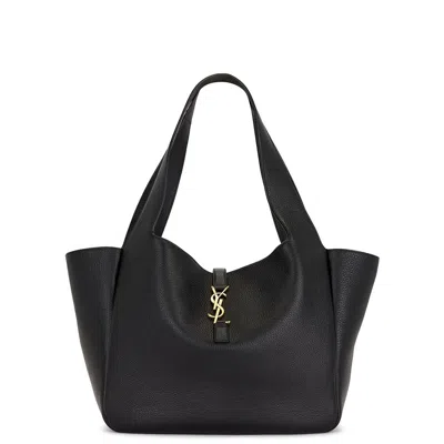 Saint Laurent Bea Black Leather Tote Bag