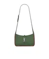Saint Laurent Le 5 À 7 Crossbody Bag In Econyl Regenerated Nylon In Green