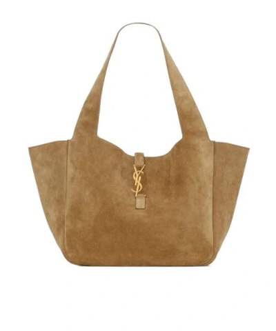 Saint Laurent Le 5 À 7 Bea In Suede In Brown