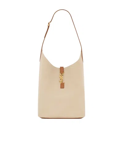 Saint Laurent Le 5 7 Shoulder Bag In Nude