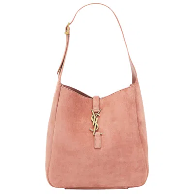 Pre-owned Saint Laurent Le 5 Á 7 Suede Shoulder Bag 'barely Pink' | Women's Size Onesize