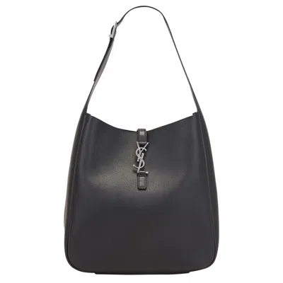 Pre-owned Saint Laurent Le 5 Á 7 Supple Shoulder Bag 'black' | Women's Size Onesize