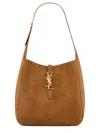 Saint Laurent Le 5 A 7 Small Suede Hobo Shoulder Bag In Brown
