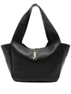 Saint Laurent Le 5 À 7 Bea Bag In Grained Leather In Black