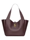 Saint Laurent Le 5 À 7 Bea Grained Leather Bag In Red