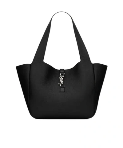 Saint Laurent Le 5 À 7 Bea In Grained Leather In Black