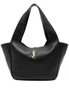 Saint Laurent Le 5 À 7 Bea Bag In Grained Leather In Black