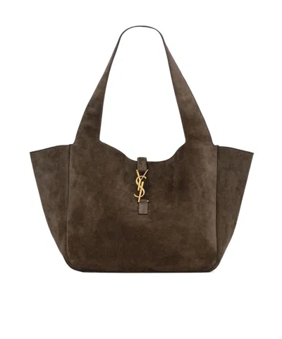 Saint Laurent Le 5 À 7 Bea In Suede In Brown