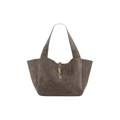Pre-owned Saint Laurent Le 5 À 7 Bea In Suede 'urban Grey' | Women's Size Onesize In Gray