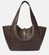 Saint Laurent Le 5 À 7 Bea Large Leather Shopper In Red