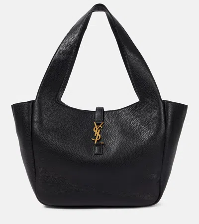 Saint Laurent Le 5 À 7 Bea Leather Tote Bag In Black