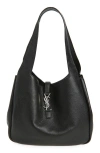 Saint Laurent Le 5 À 7 Bea Leather Tote In Black