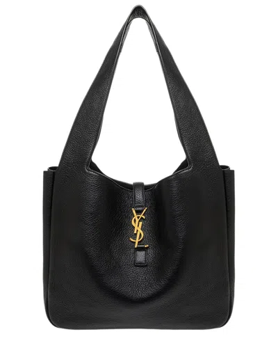 Saint Laurent Le 5 A 7 Bea Leather Tote In Orange