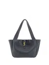 Saint Laurent Bea Cabas Ysl Tote Bag In Supple Leather In Nero