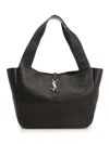 Saint Laurent Bea Cabas Ysl Tote Bag In Supple Leather In Black