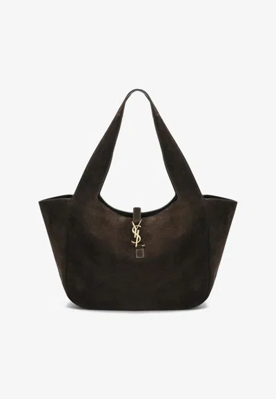Saint Laurent Le 5 À 7 Bea Suede Tote Bag In Brown