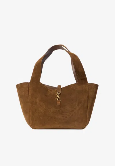 Saint Laurent Le 5 À 7 Bea Suede Tote Bag In Red