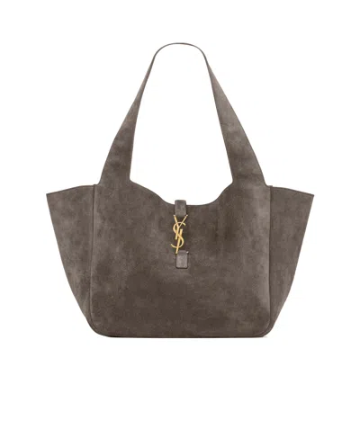 Saint Laurent Le 5 À 7 Bea Tote Bag In Green